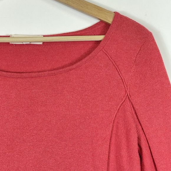 Indigenous Organic Fair Trade Peru‎ Coral Tight Knit Dolman Sweater Womens Small - Picture 3 of 6